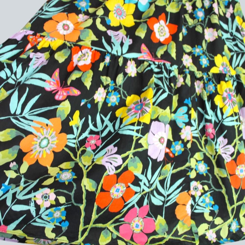 J.Crew Floral Tiered Midi Skirt Liberty of London Collection Women's Size 2 - Picture 5 of 12